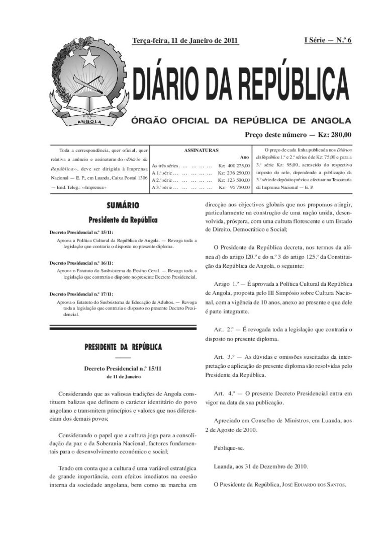 Estatuto do Susbsistema do Ensino Geral
