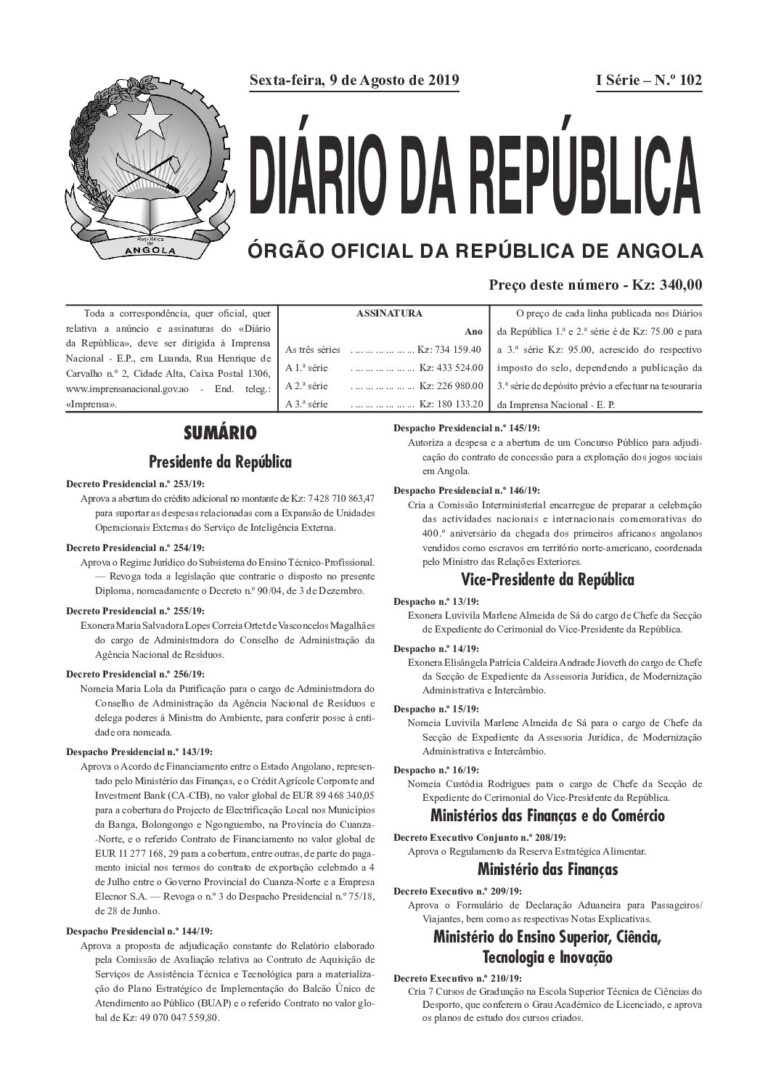 Regime Jurídico do Subsistema do Ensino Técnico-Profissional